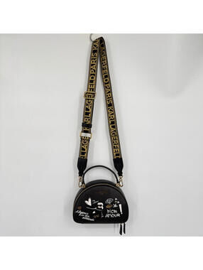 Women's Karl Lagerfeld NWT Bellamy Crossbody Bag Pins Black